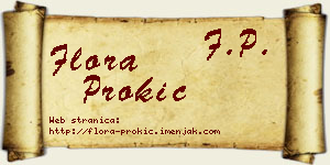 Flora Prokić vizit kartica
